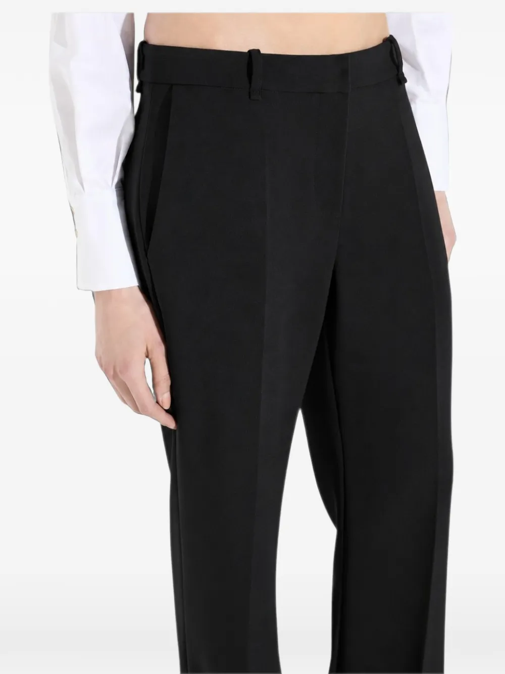 Elisabetta Franchi Lichtgewicht crêpe stoffen broek Zwart