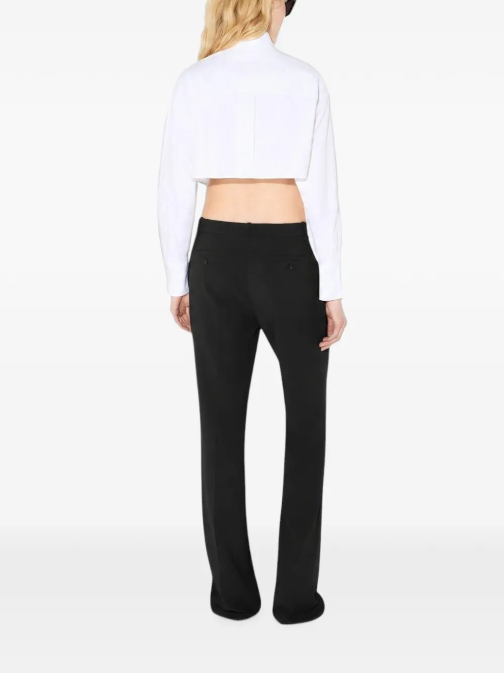 Elisabetta Franchi Lichtgewicht crêpe stoffen broek Zwart