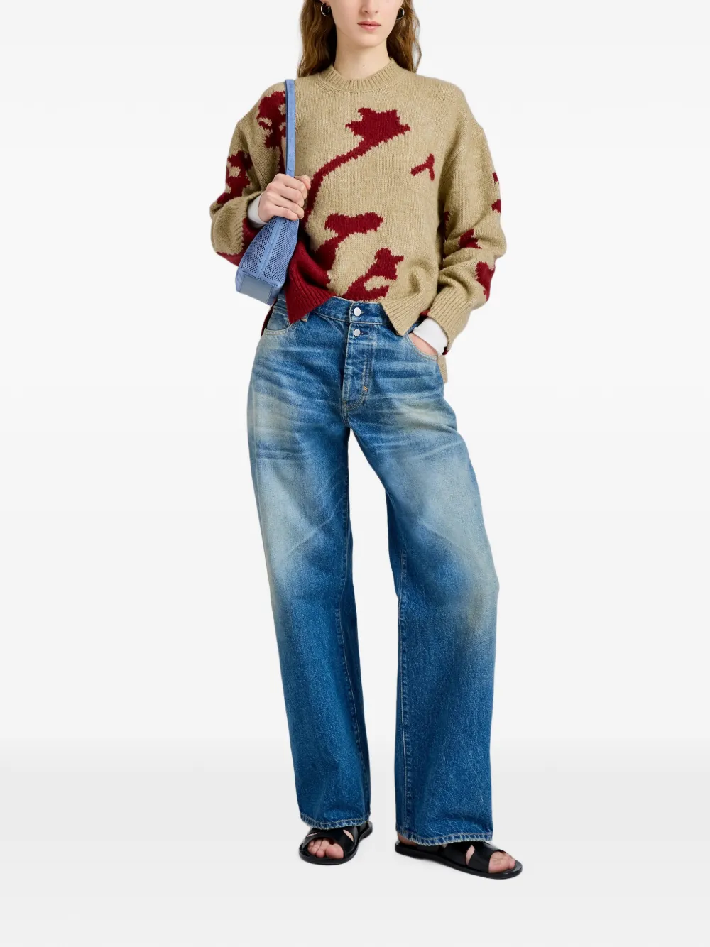 Proenza Schouler White Label Cathy trui met bloemen-patroon Beige