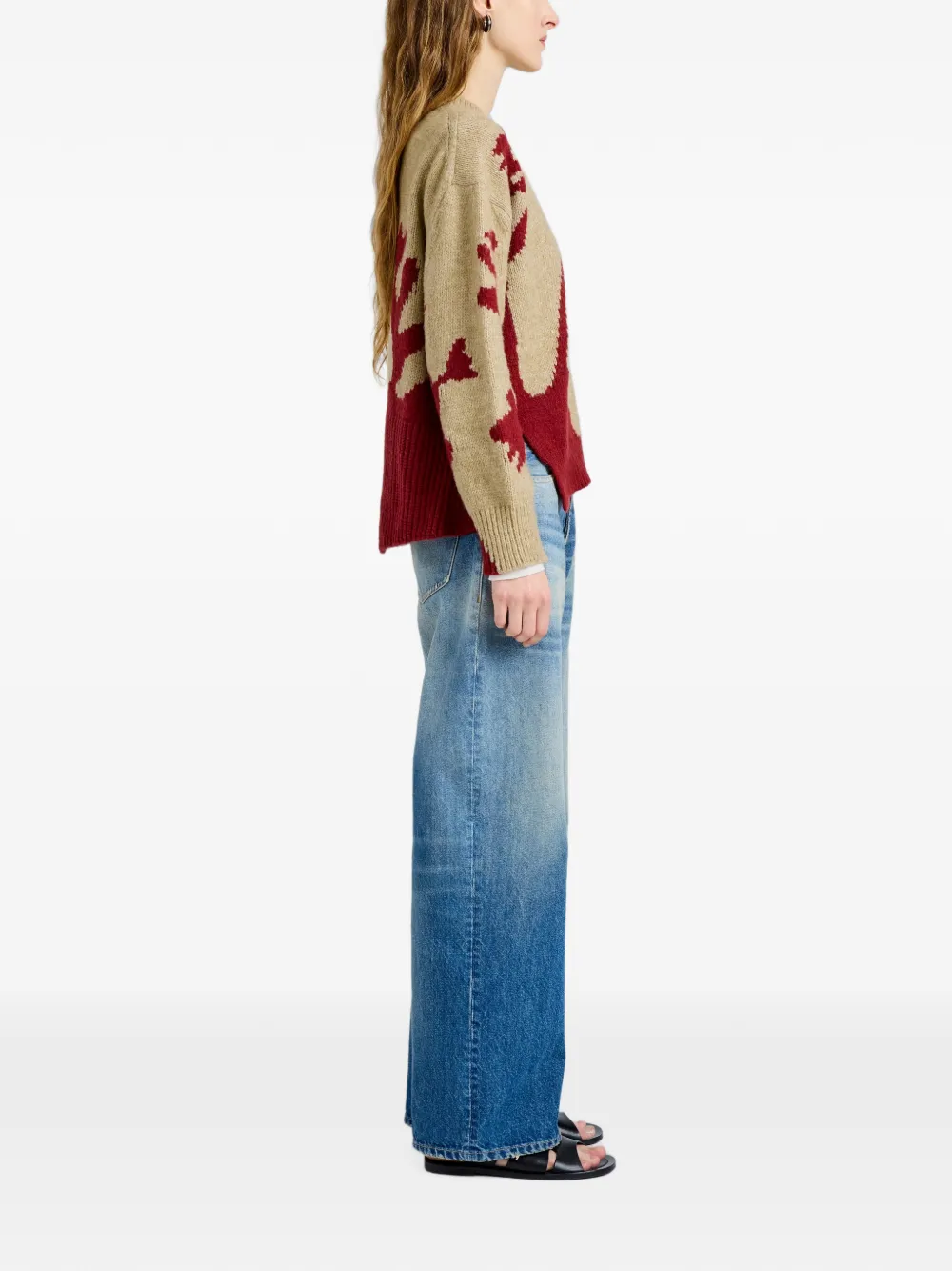 Proenza Schouler White Label Cathy trui met bloemen-patroon Beige
