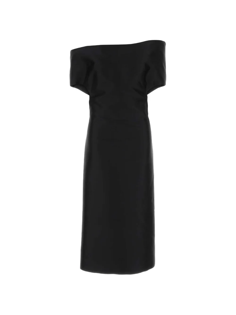 Jil Sander off-shoulder midi dress - Nero