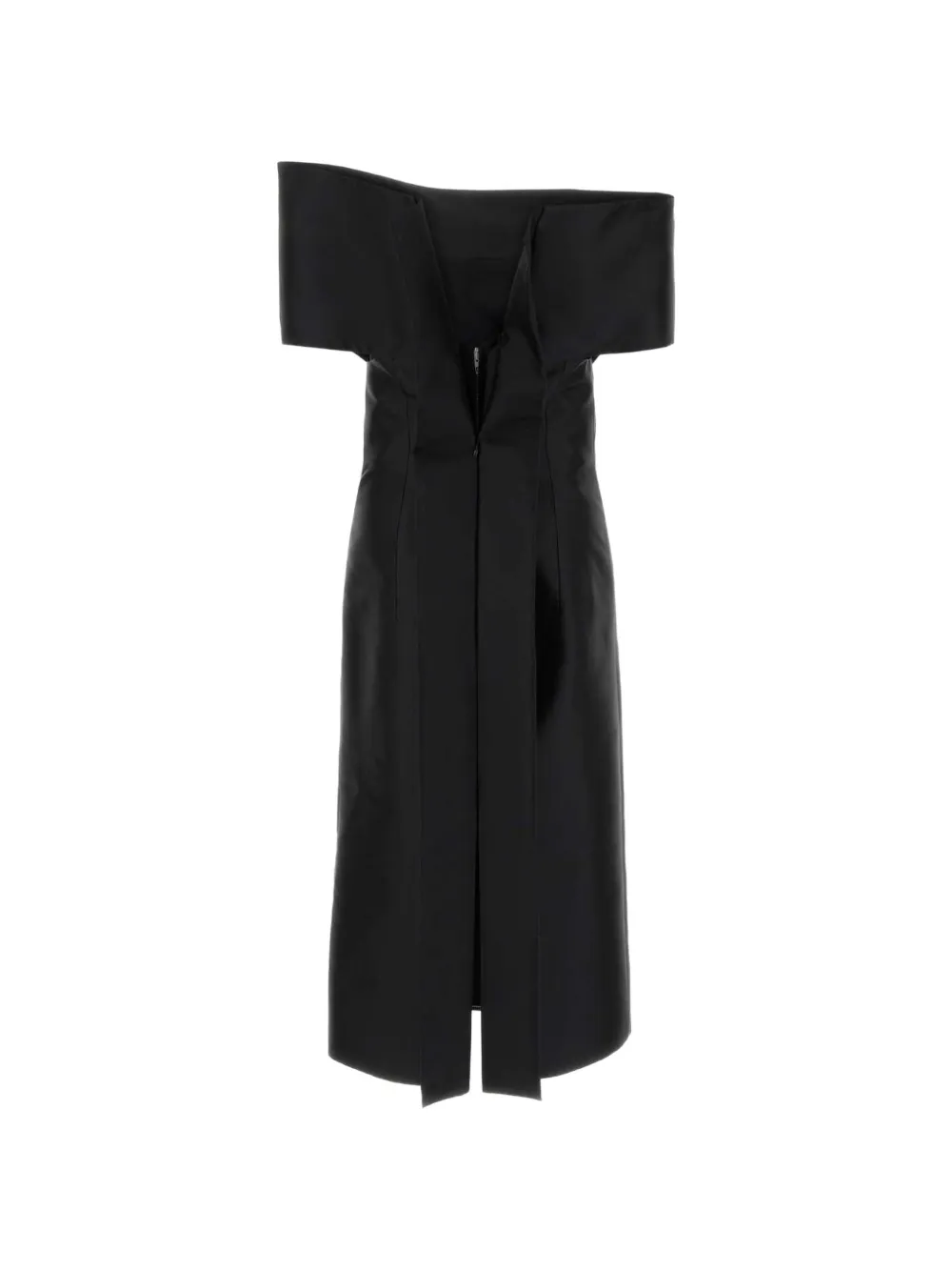 Jil Sander Off-shoulder midi-jurk Zwart