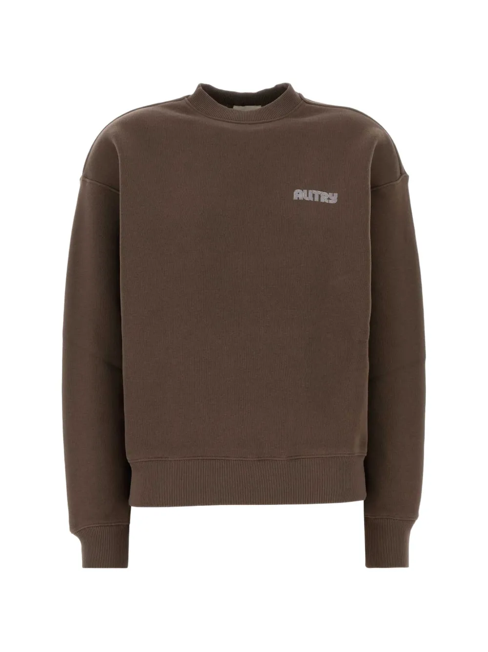 Autry Record logo-embroidered dropped-shoulder sweatshirt - Marron