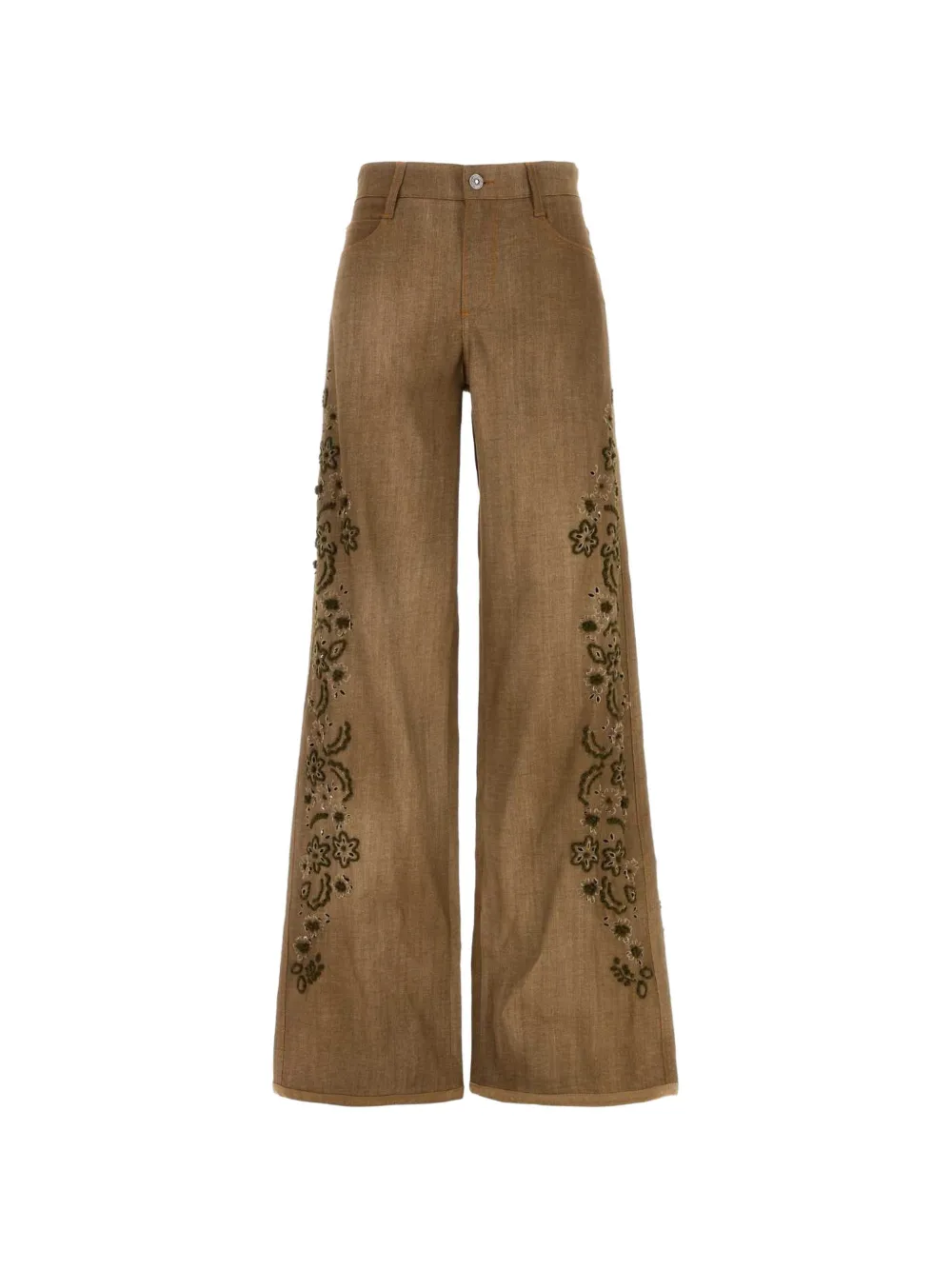Ermanno Scervino floral-embroidered wide-leg trousers