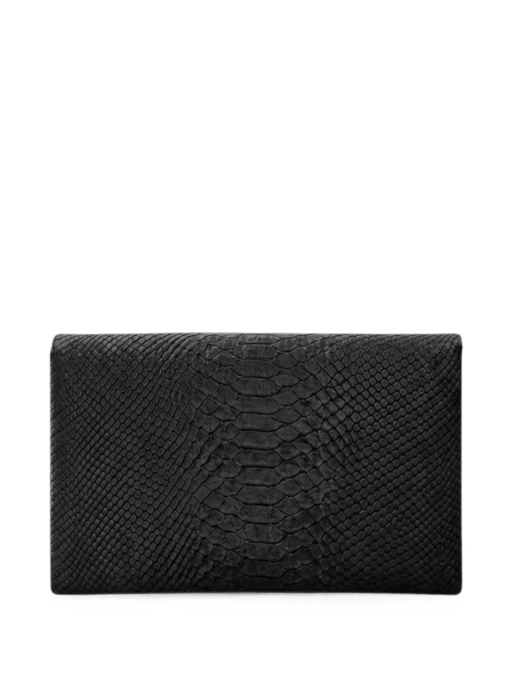 Elisabetta Franchi velvet clutch bag with crocodile print Zwart
