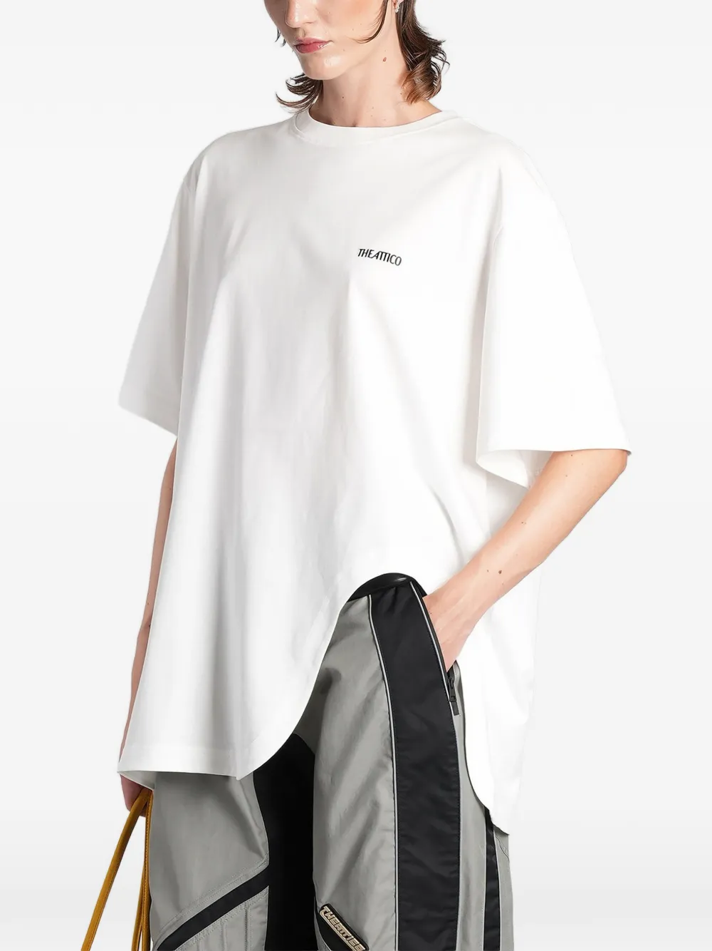 The Attico T-shirt met logoprint Wit