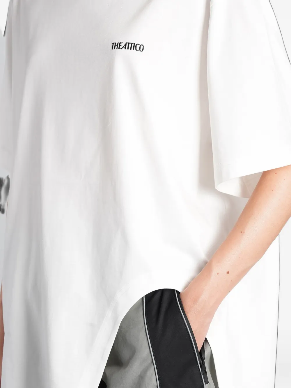 The Attico T-shirt met logoprint Wit