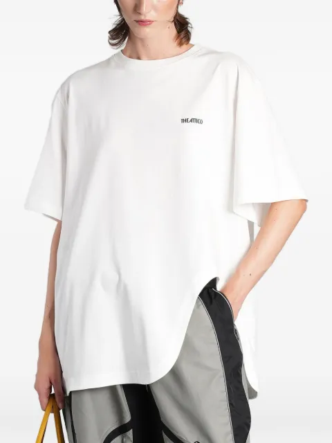 The Attico t-shirt asymétrique à logo imprimé