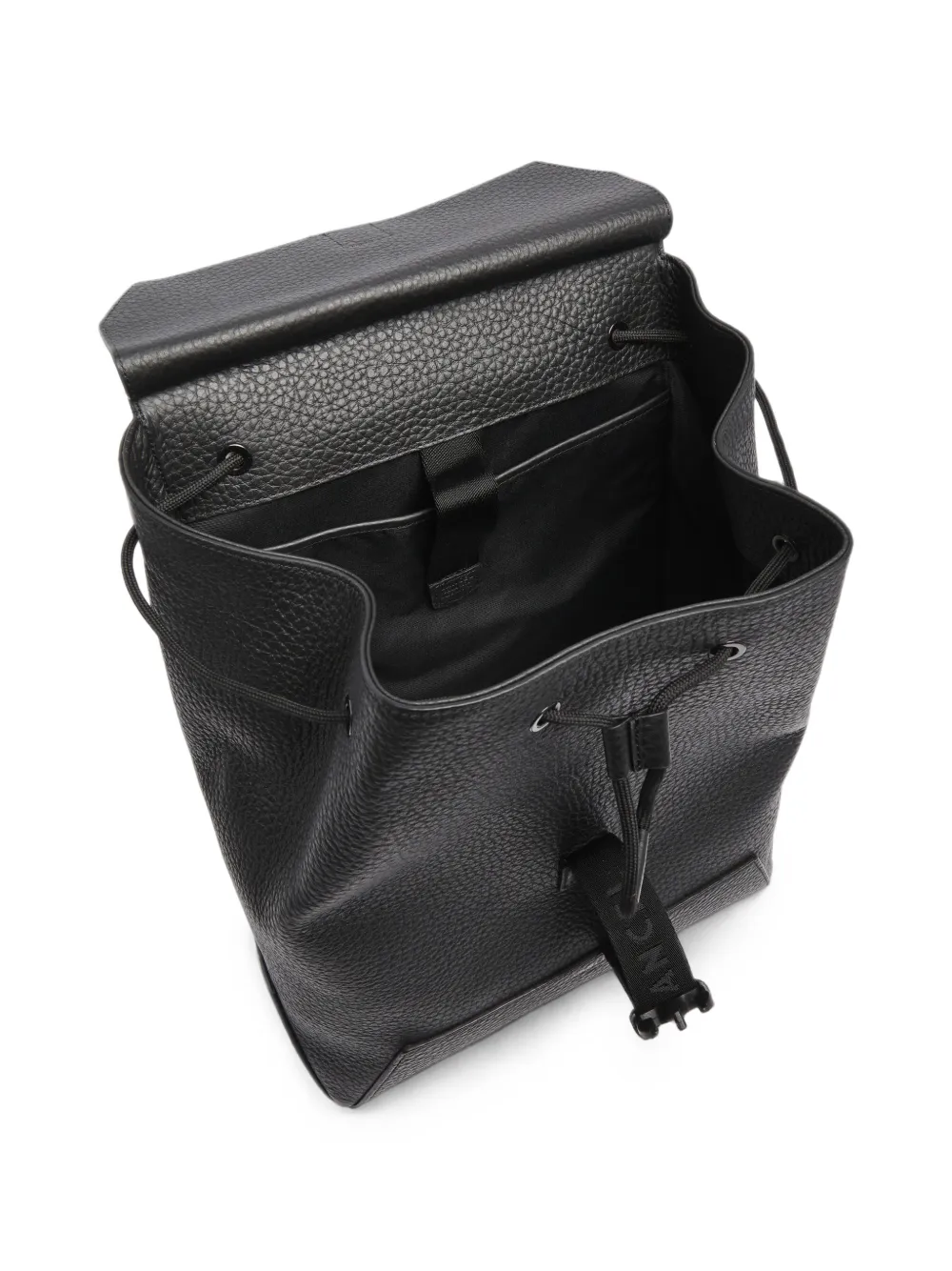 Lancel Milo grained leather backpack Zwart