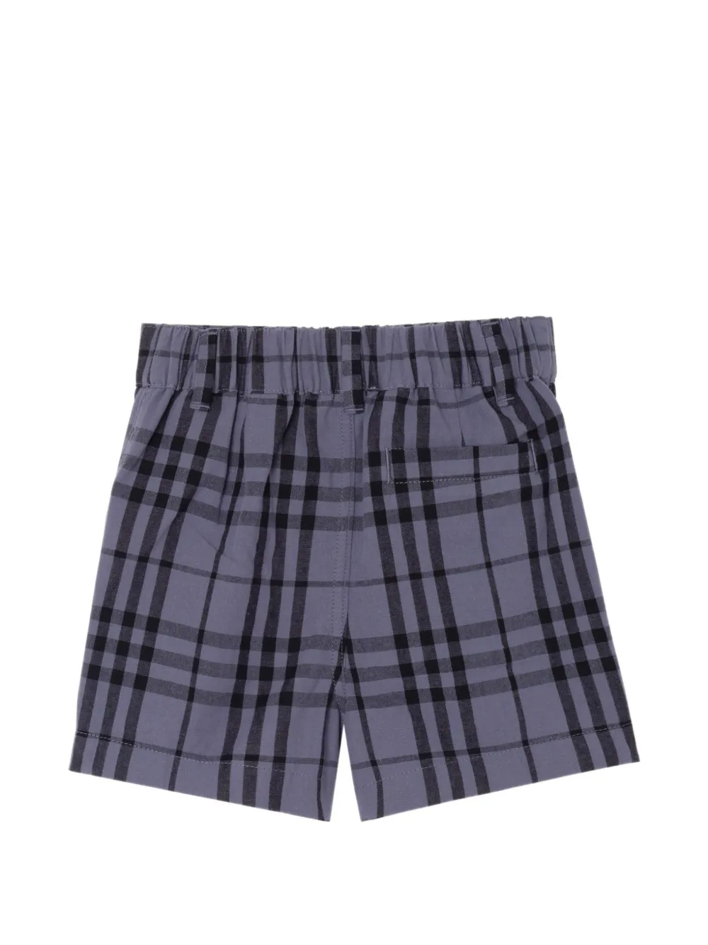 Burberry Kids check cotton shorts Blauw