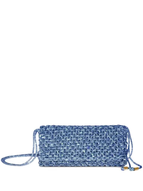 Hibourama Aurora crystal-embellished clutch bag