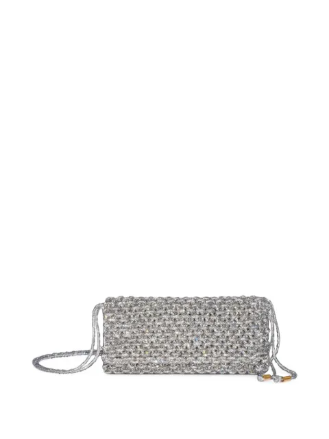 Hibourama Aurora crystal-embellished clutch bag