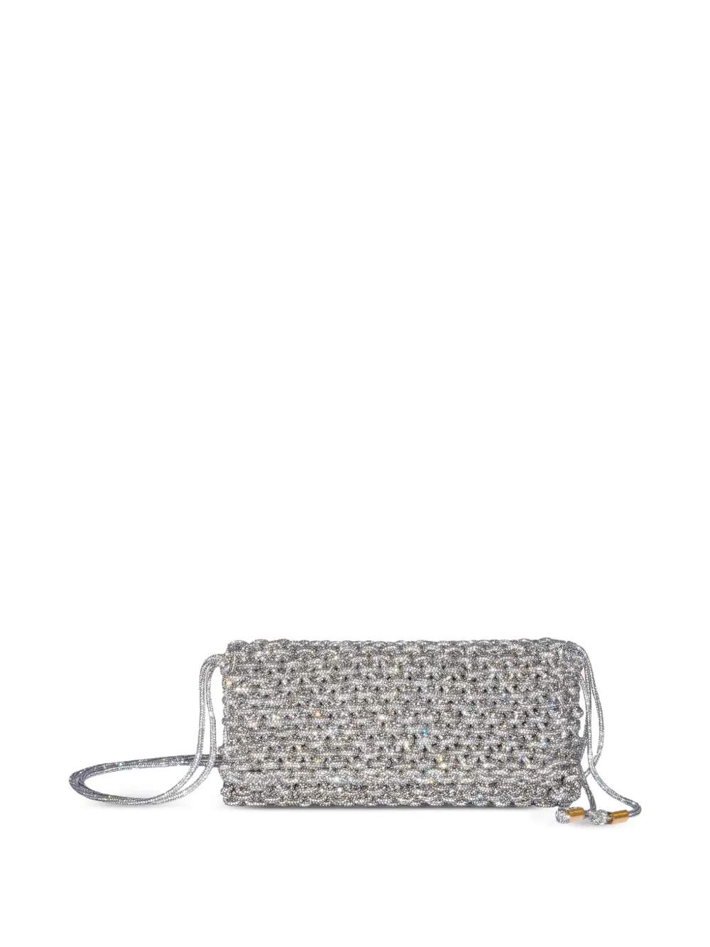 Hibourama Aurora crystal-embellished clutch bag - Silber