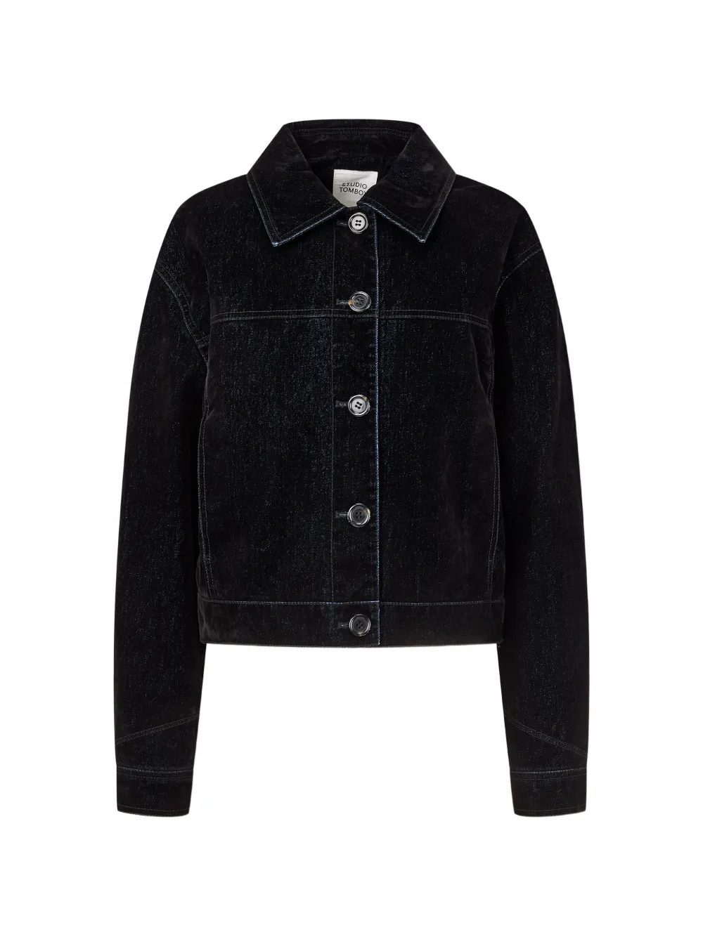 TOMBOY velvet-effect button-up jacket - Noir TOMBOY velvet-effect button-up jacket - Noir