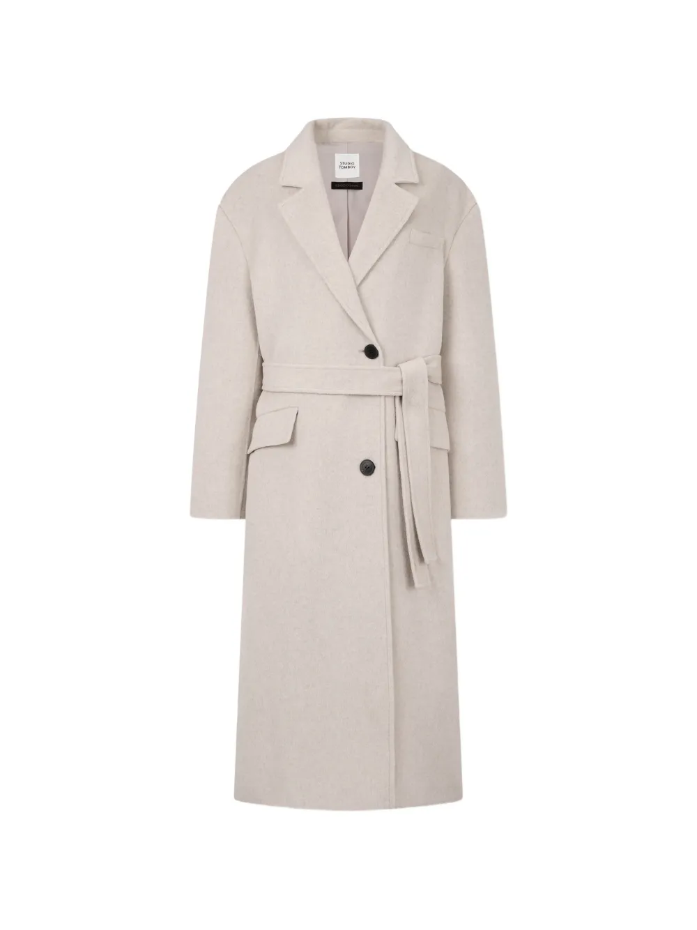 TOMBOY belted button-down coat Beige