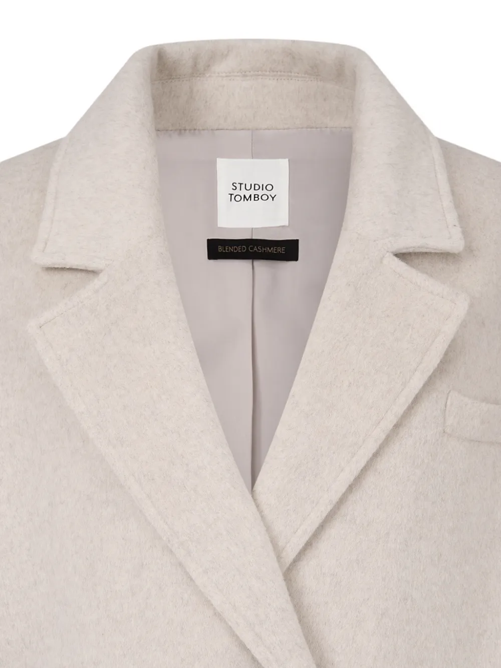 TOMBOY belted button-down coat Beige