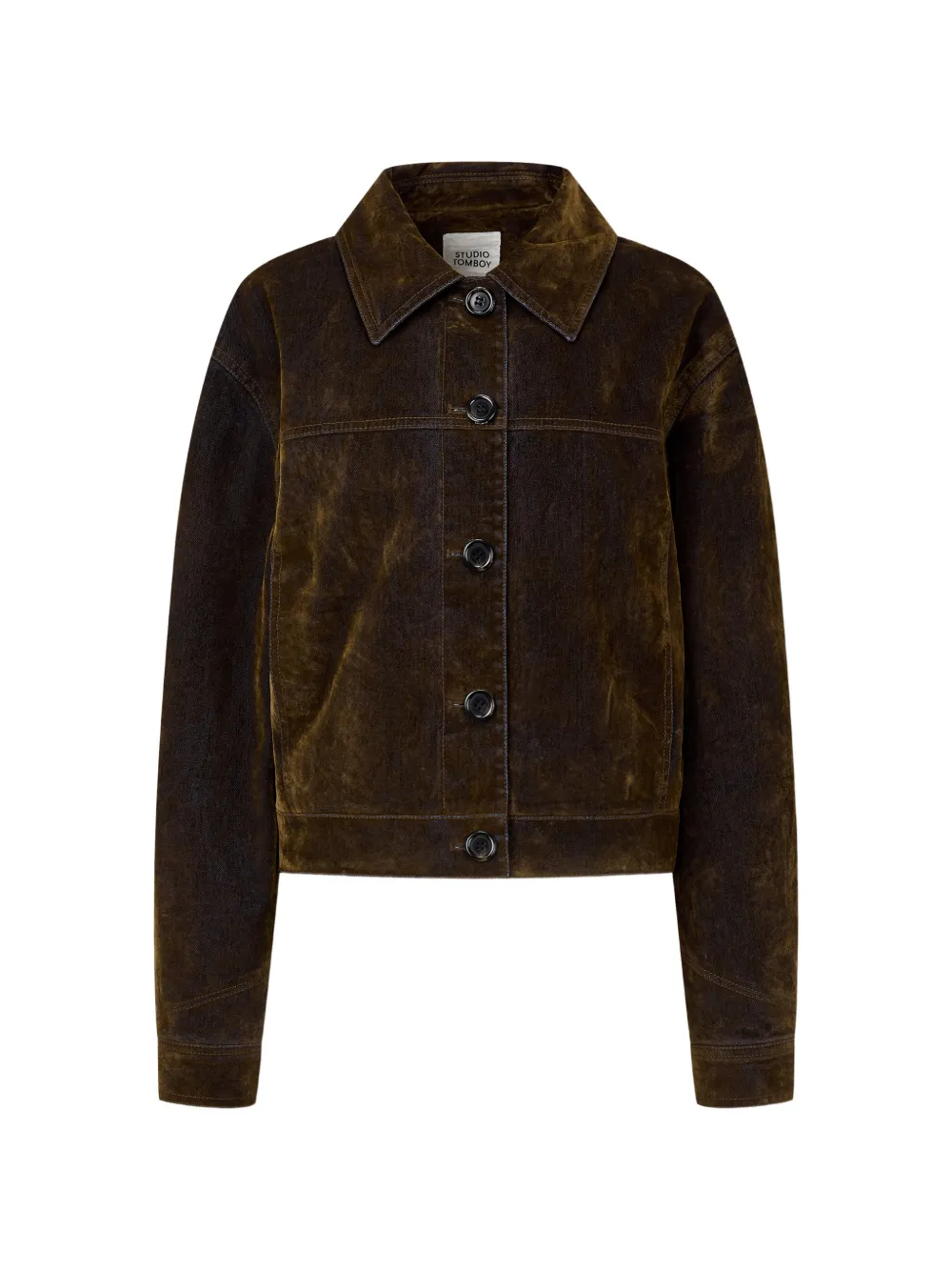 TOMBOY faded-effect denim jacket - Marron TOMBOY faded-effect denim jacket - Marron