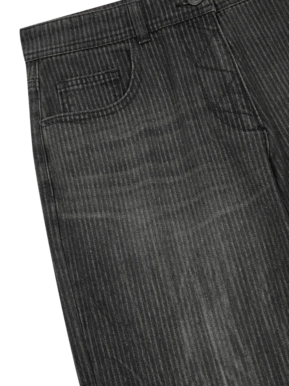 TOMBOY pinstripe-pattern wide-leg jeans Zwart