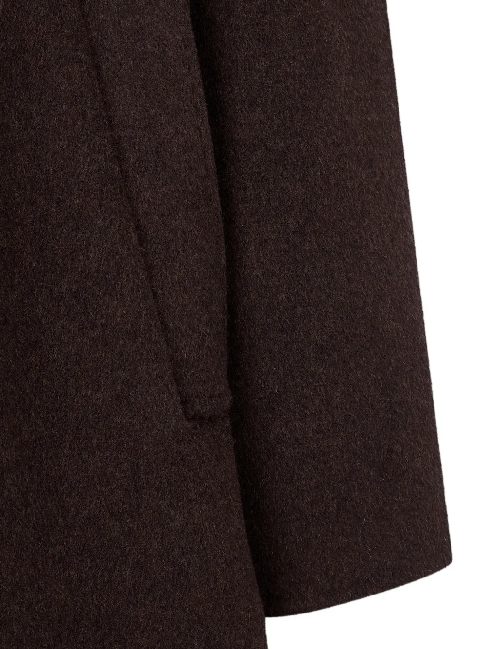 TOMBOY hooded scarf-detail coat Bruin