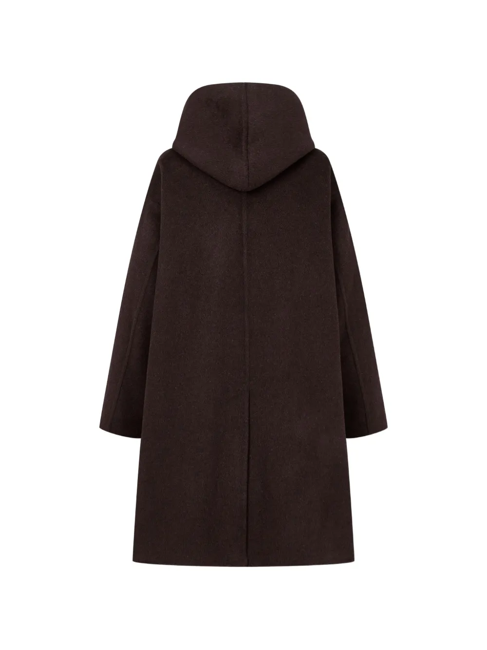 TOMBOY hooded scarf-detail coat Bruin