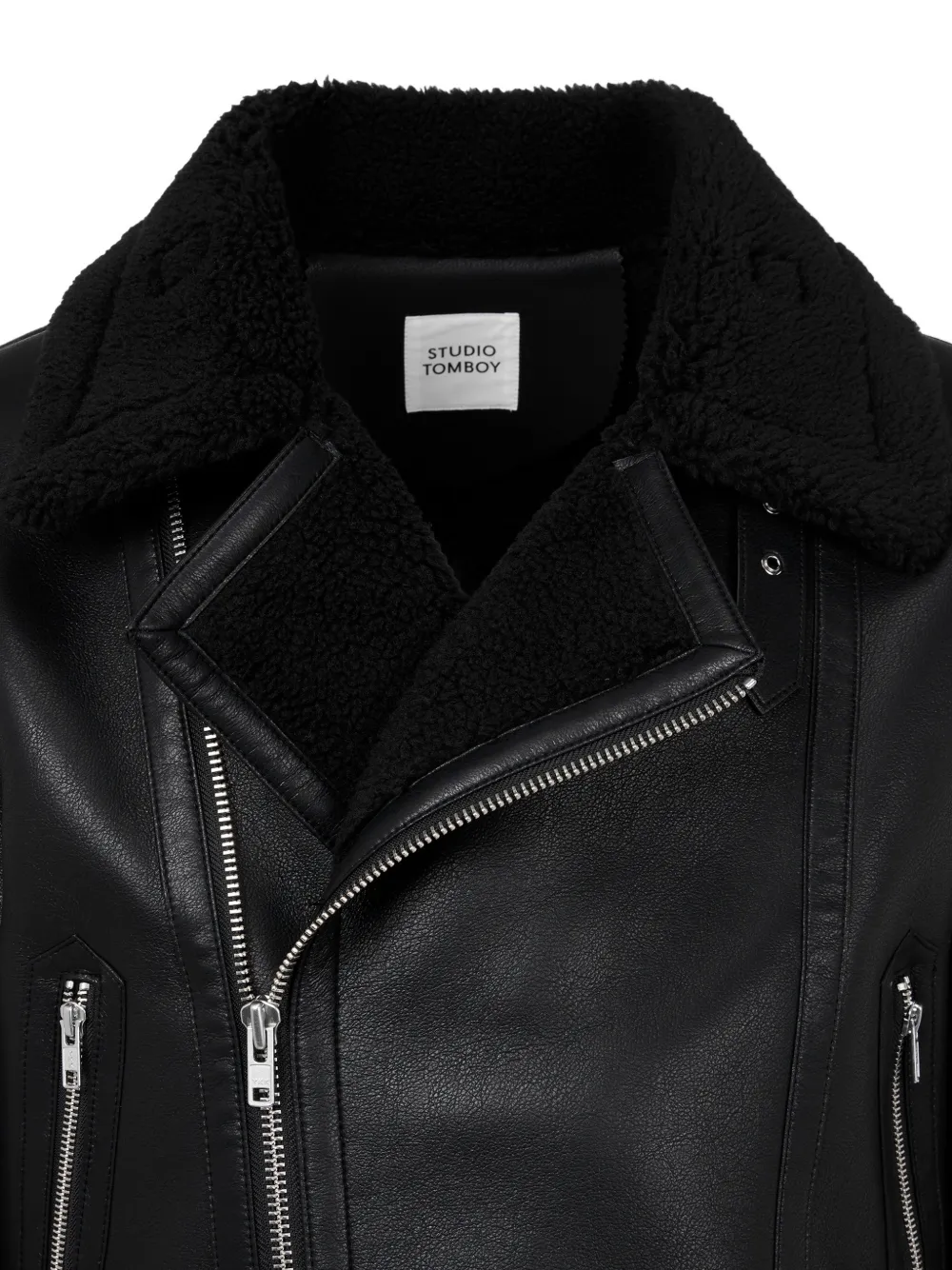 TOMBOY faux-leather jacket Zwart
