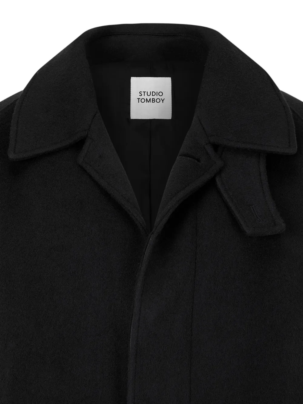 TOMBOY oversized Balmacaan jas Zwart