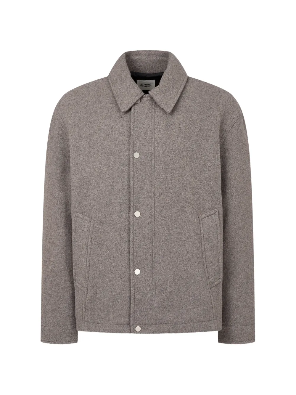 TOMBOY snap-fastening zip-detail jacket - Grigio