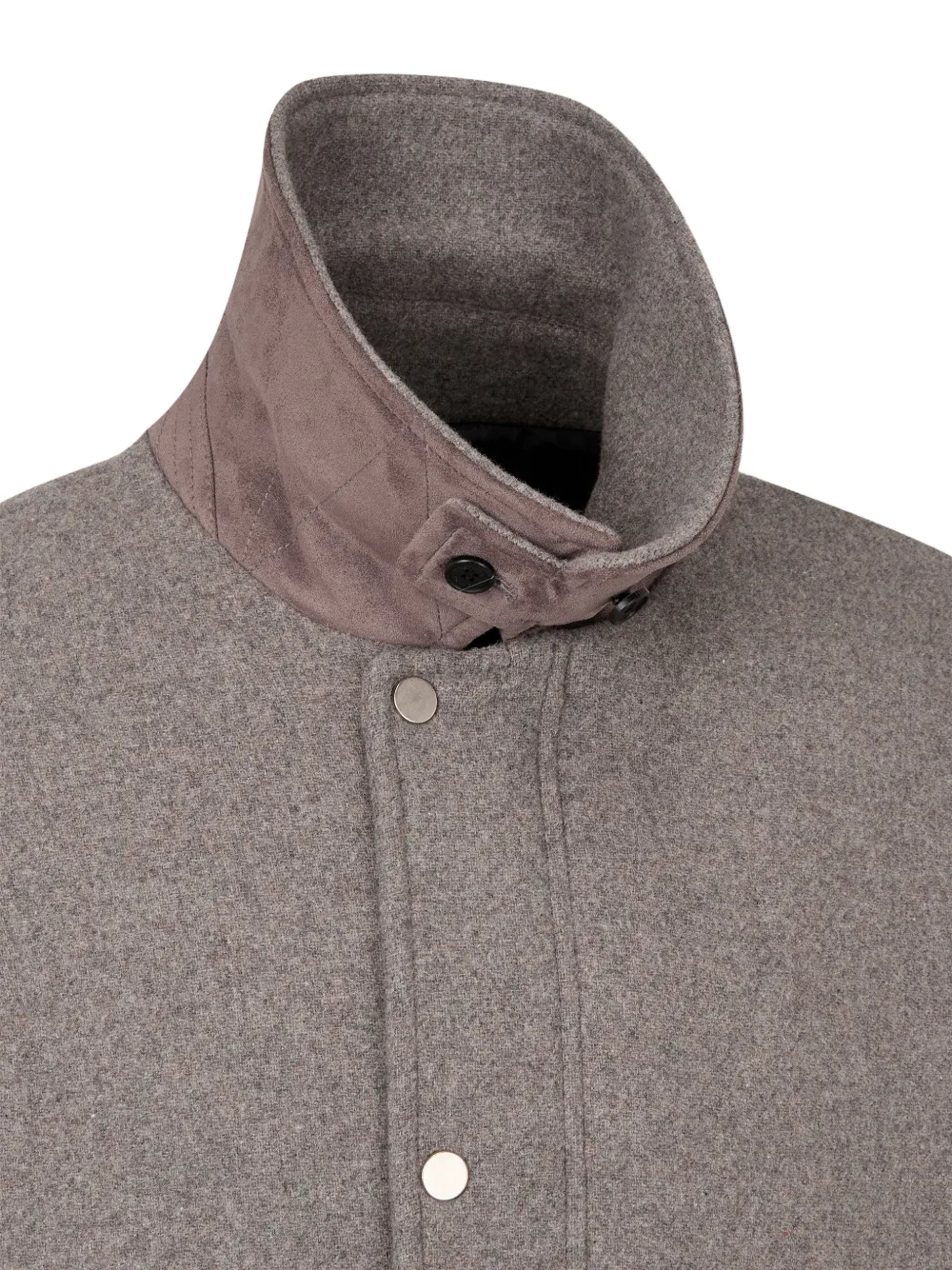 TOMBOY Jack met rits-detail en drukknoopsluiting Grijs
