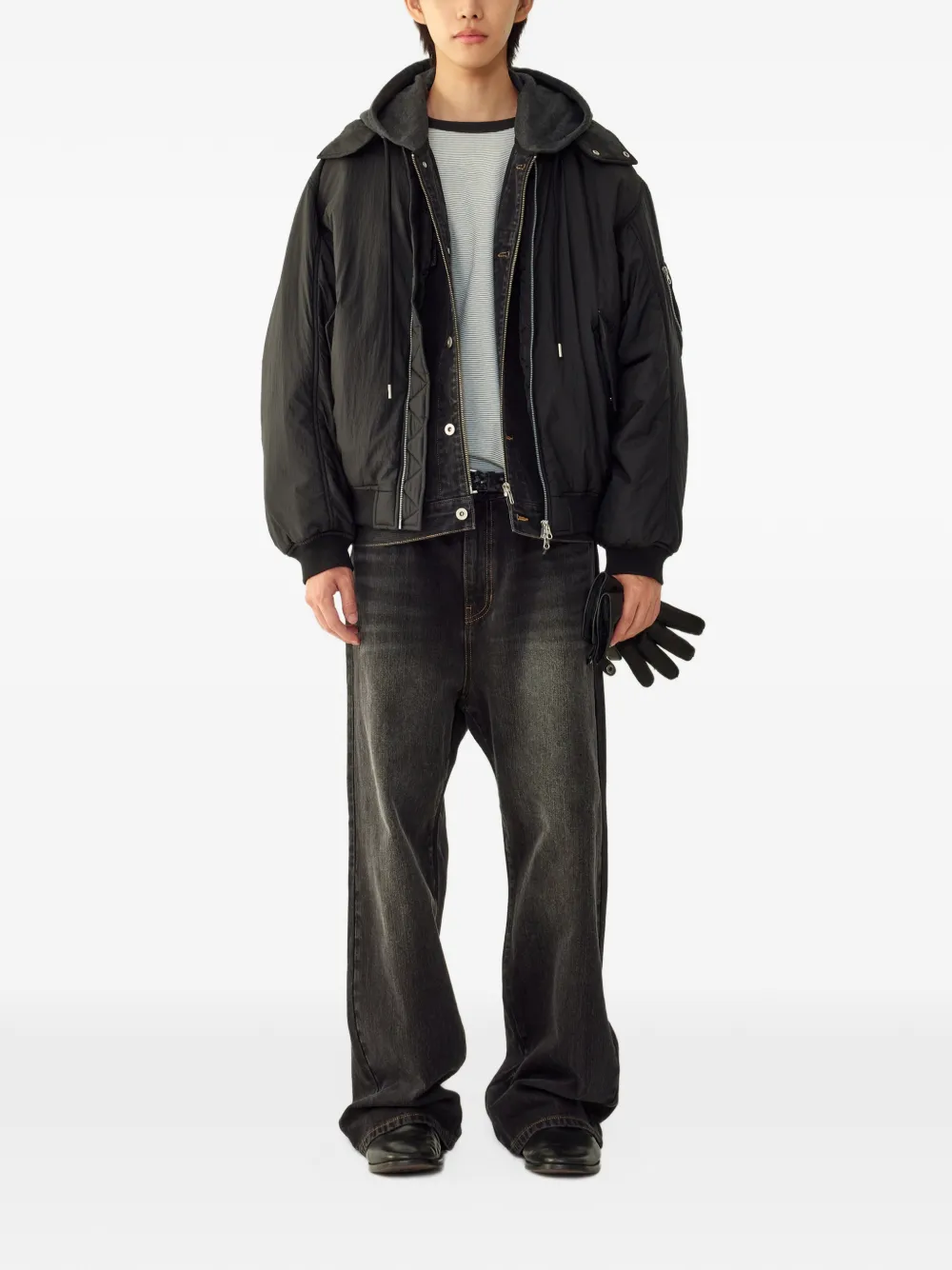 TOMBOY MA1 jack met capuchon Zwart