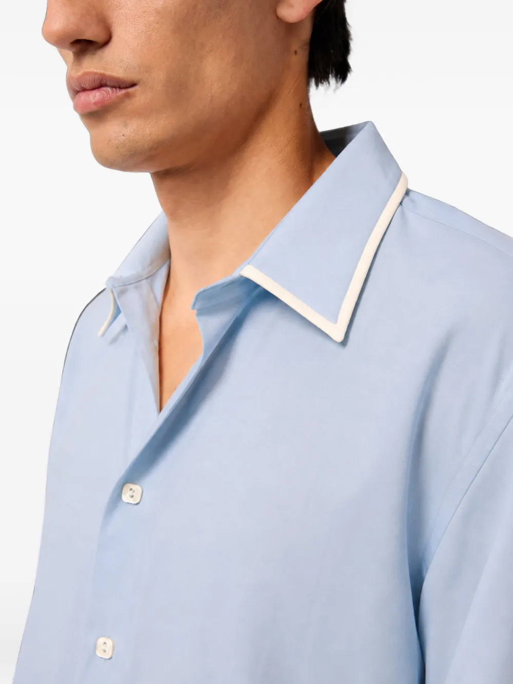 Billionaire Milano overhemd met contrasterende afwerking Blauw