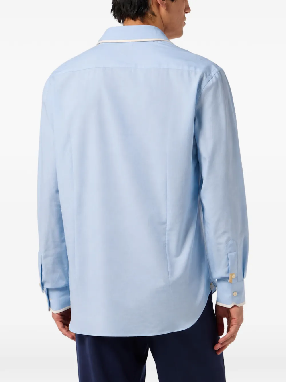 Billionaire Milano overhemd met contrasterende afwerking Blauw