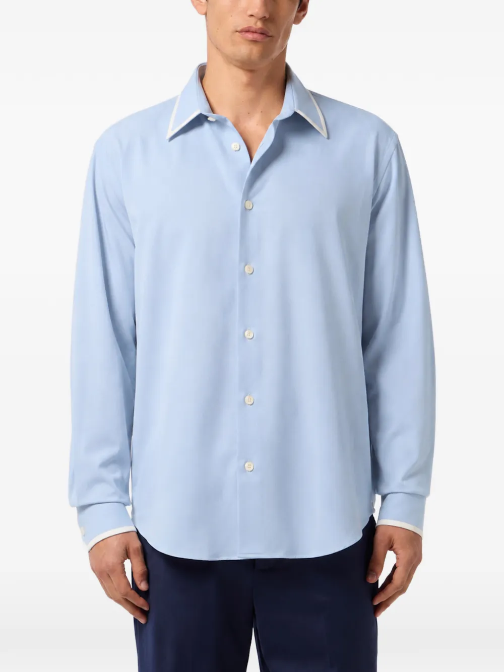 Billionaire Milano overhemd met contrasterende afwerking Blauw