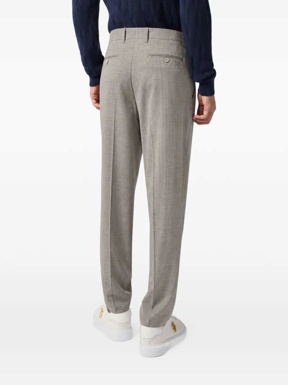 Billionaire pleated virgin wool trousers Grijs
