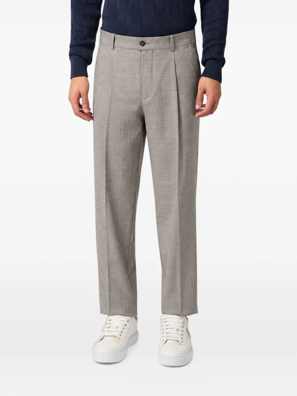 Billionaire pleated virgin wool trousers Grijs