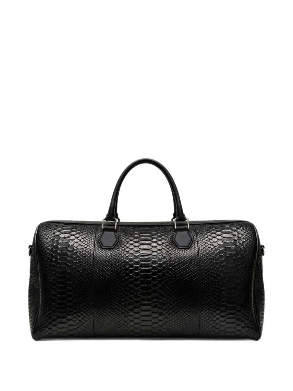 Philipp Plein python leather travel bag Hexagon Zwart