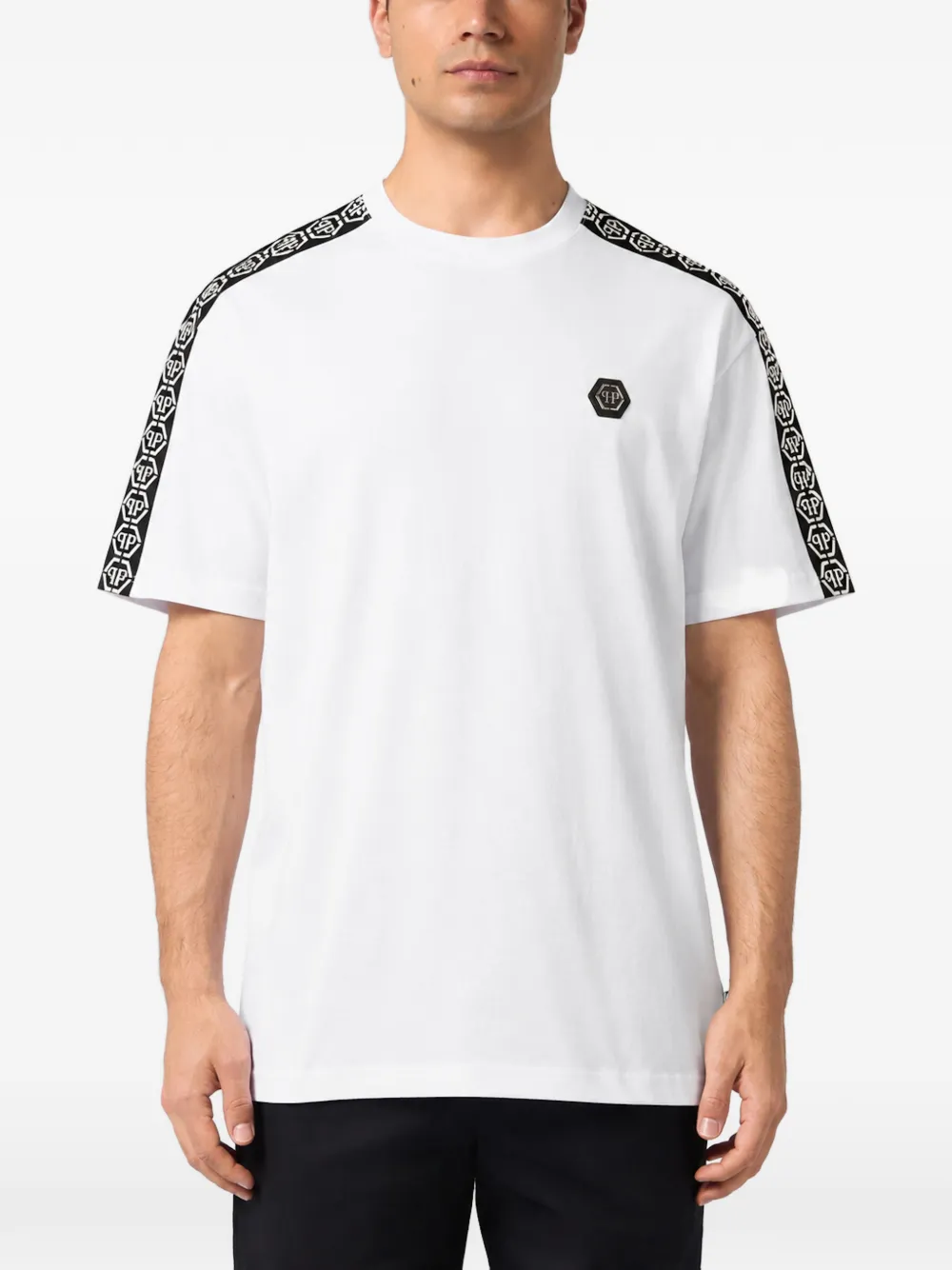 Philipp Plein PP T-shirt met ronde hals en korte mouwen Wit