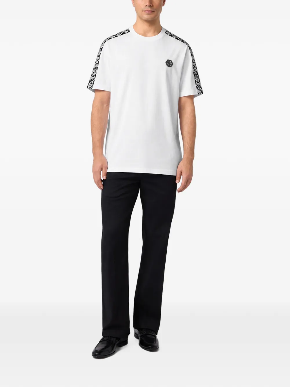 Philipp Plein PP T-shirt met ronde hals en korte mouwen Wit