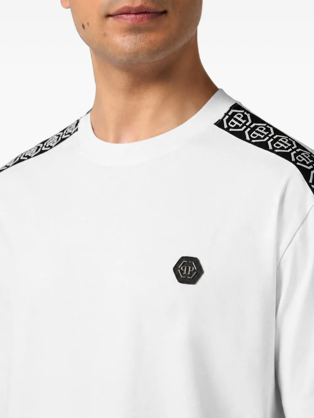Philipp Plein PP T-shirt met ronde hals en korte mouwen Wit