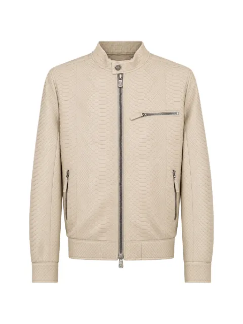Billionaire python-leather jacket
