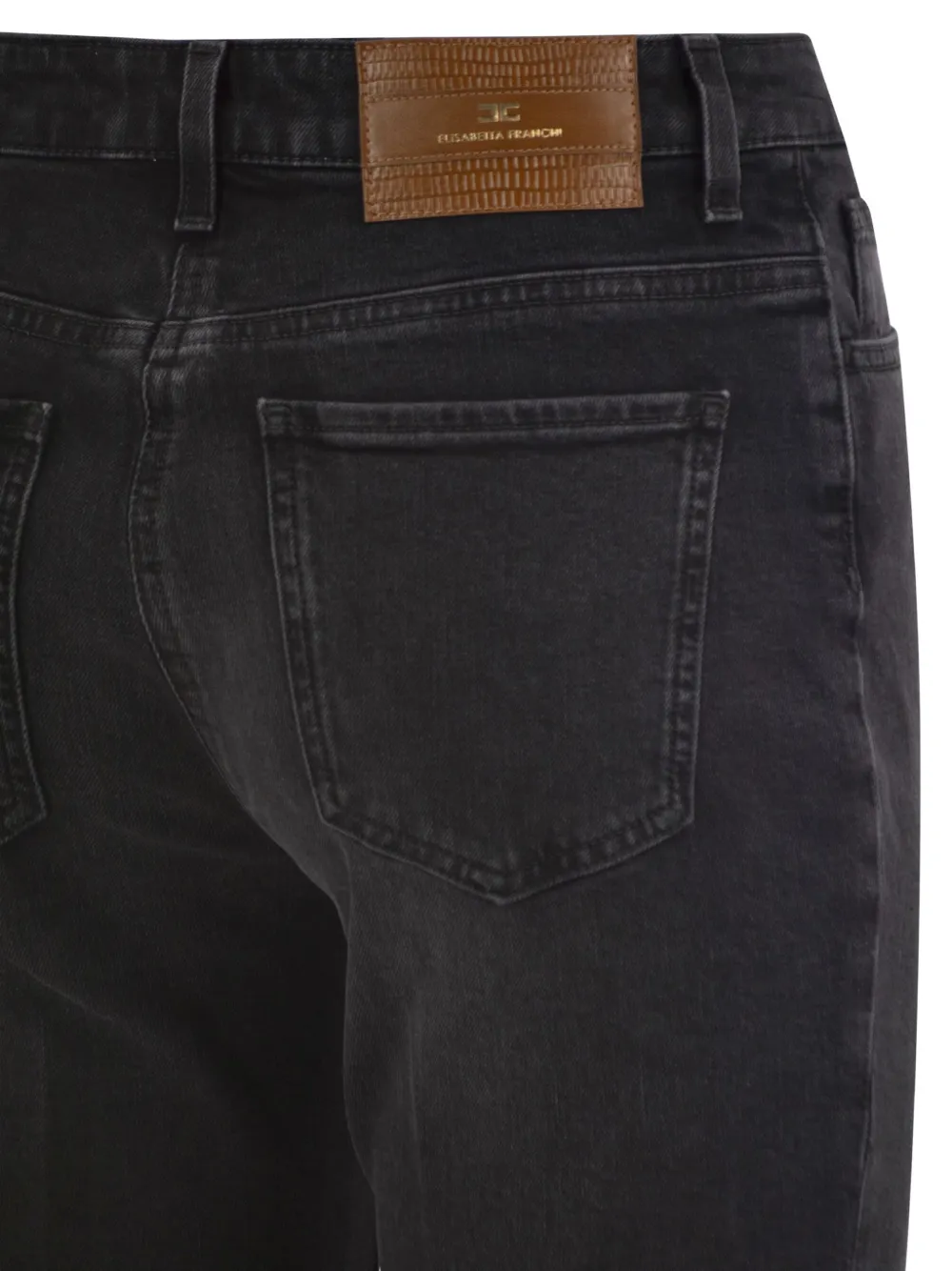 Elisabetta Franchi High waist jeans Zwart