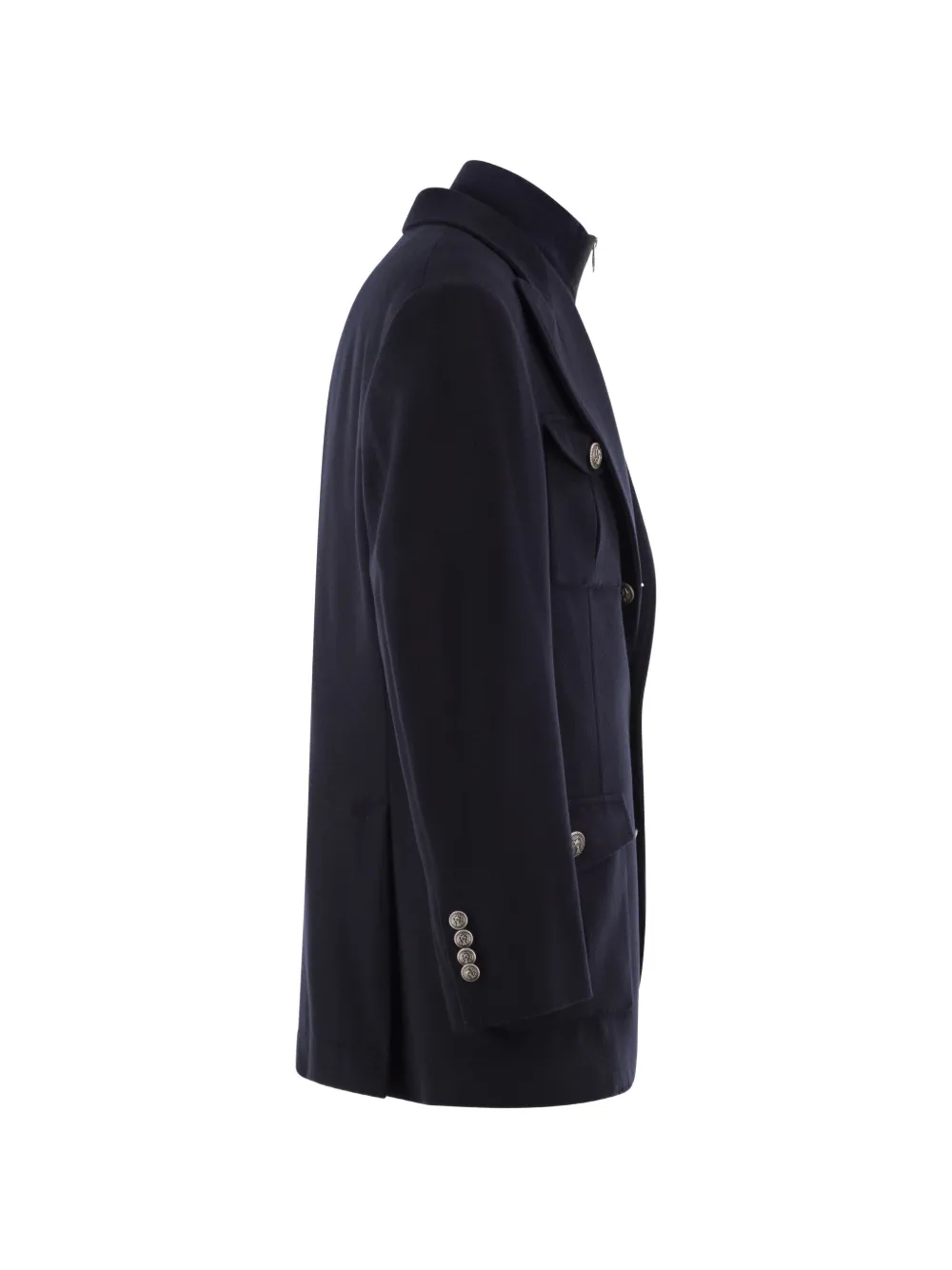 Brunello Cucinelli removable-gilet single-breasted wool blazer Blauw
