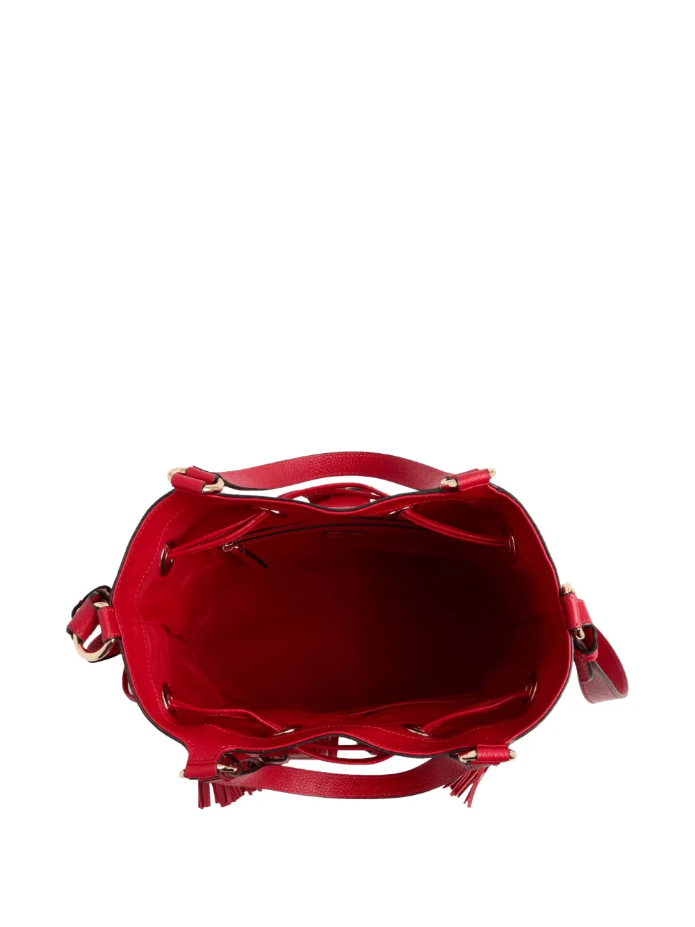 Lancel Premier Flirt leather bucket bag Rood