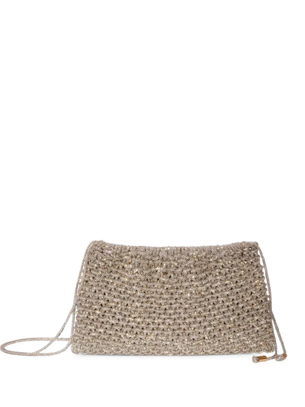 Hibourama Penelope Crystal-embellished Shoulder Bag In Neutral