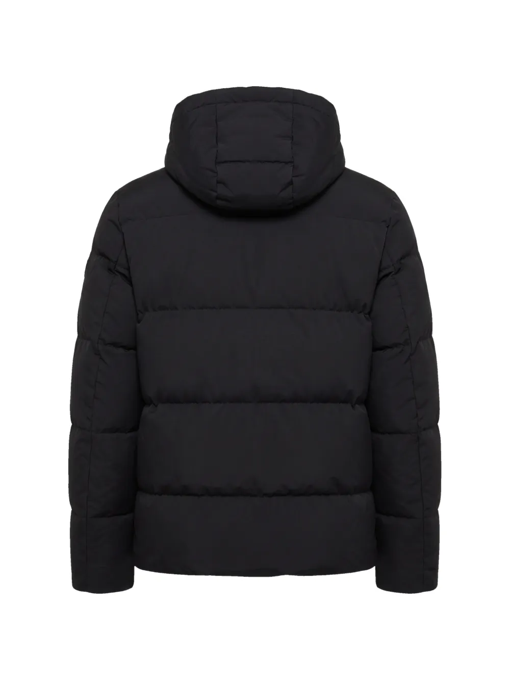 K-Way Donna quilted hooded jacket Zwart