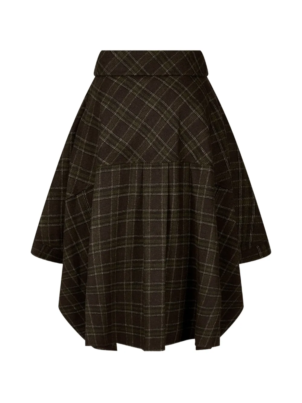 TOMBOY check-pattern single-breasted coat Bruin