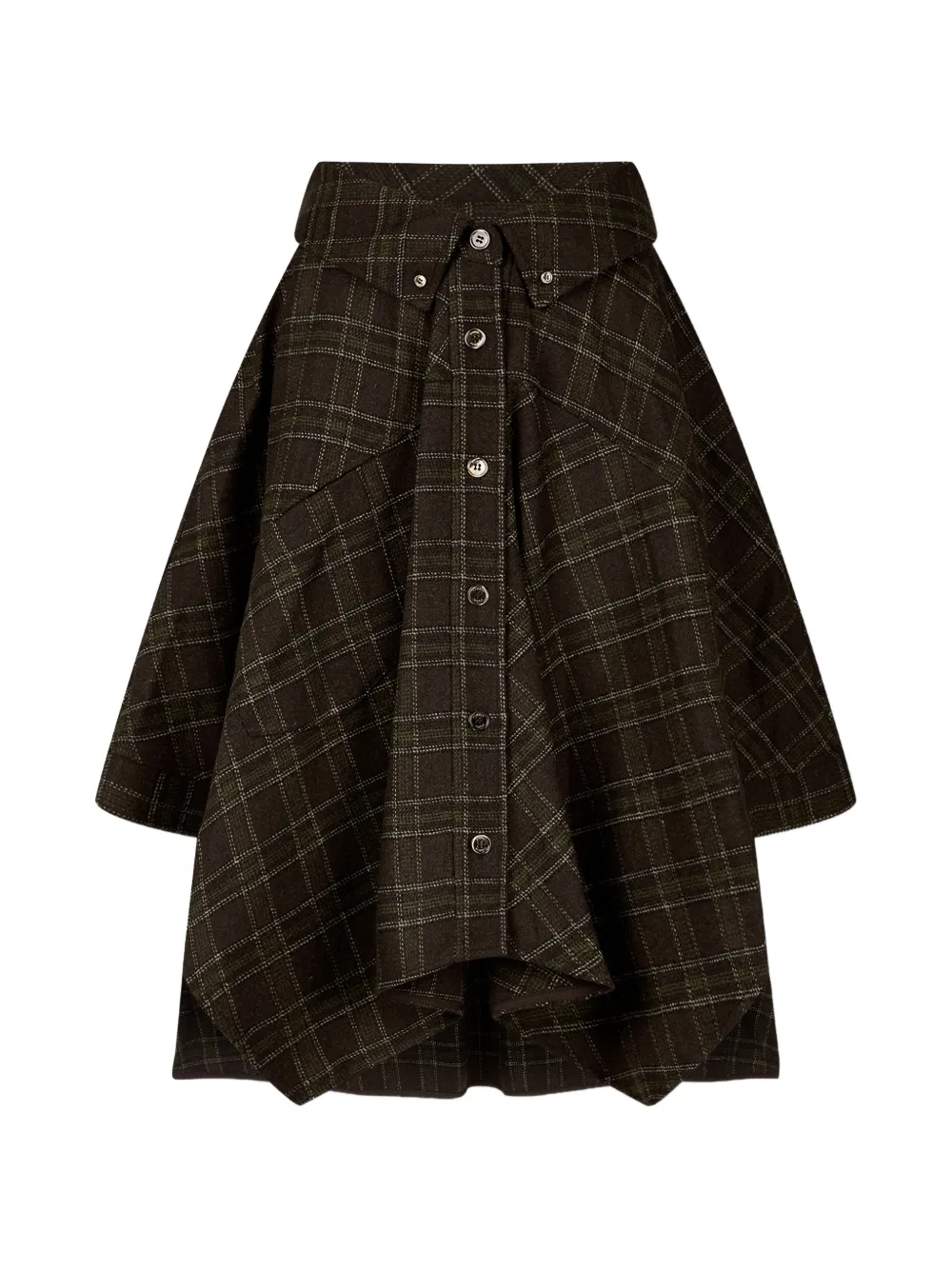 TOMBOY check-pattern single-breasted coat Bruin