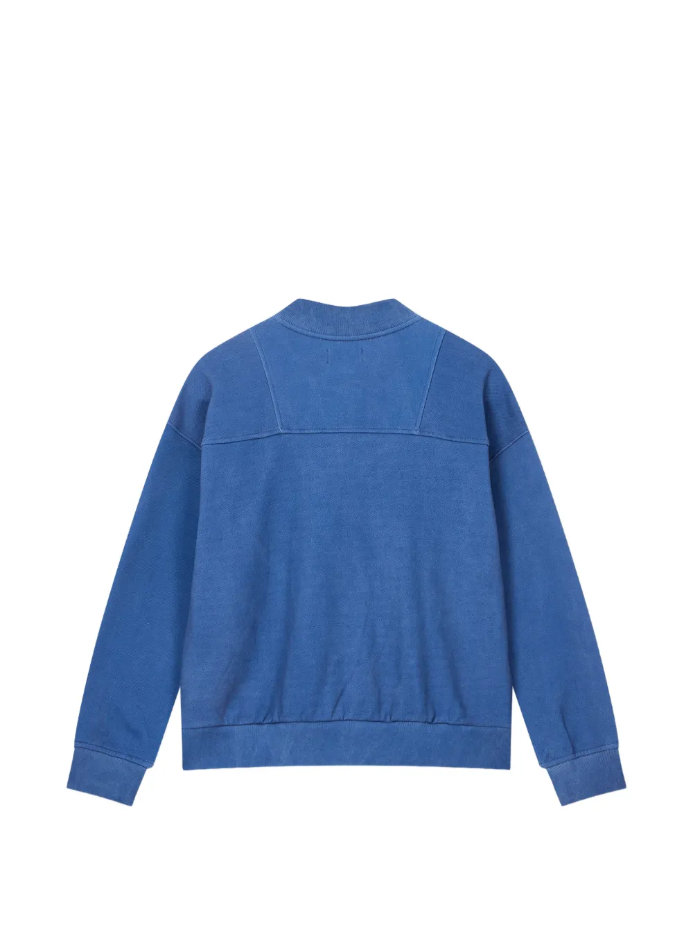 TOMBOY logo-print button-up sweatshirt Blauw