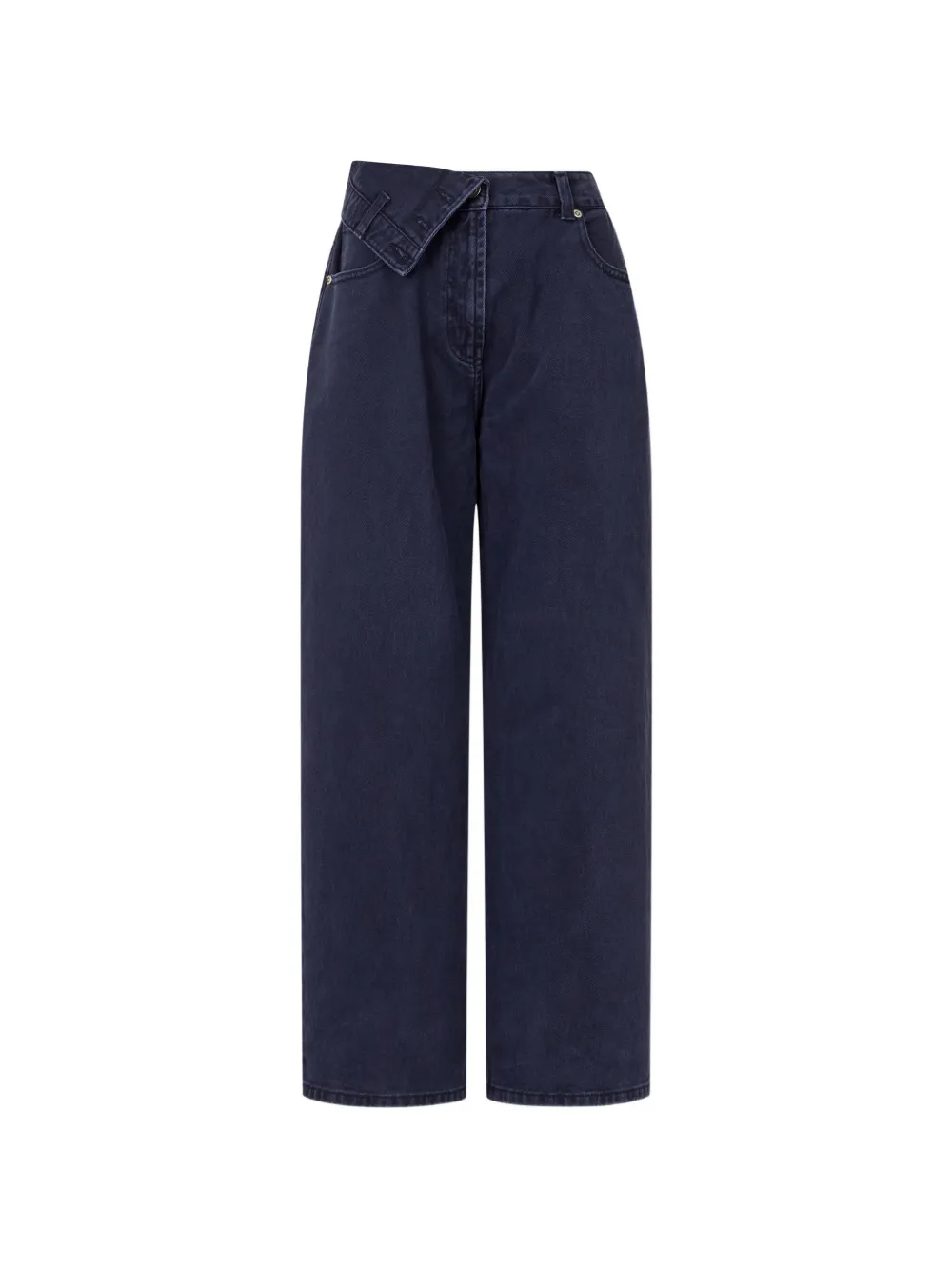 TOMBOY asymmetric-waistband wide-leg jeans - Blau