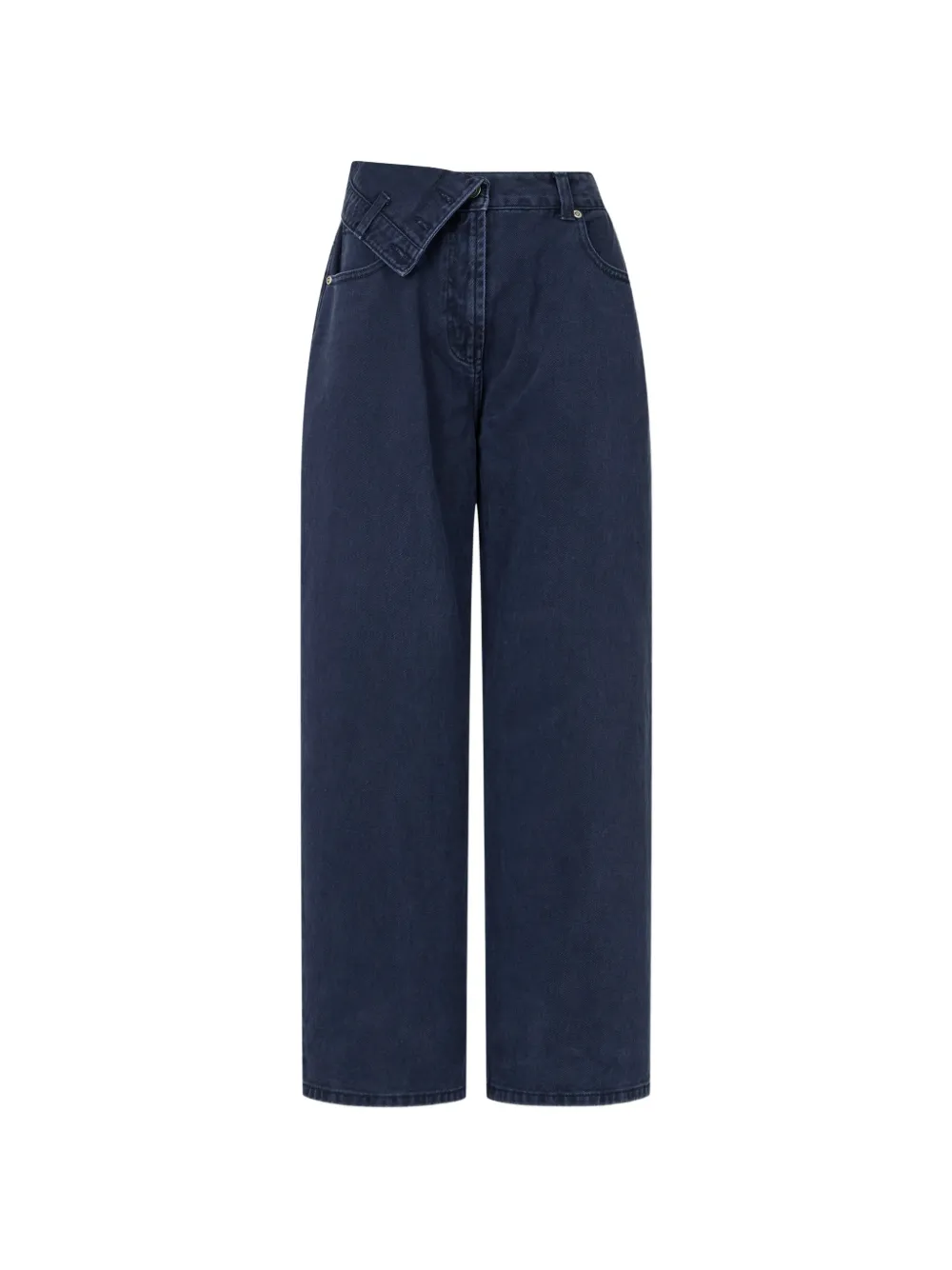 TOMBOY asymmetric-waistband wide-leg jeans - Blu