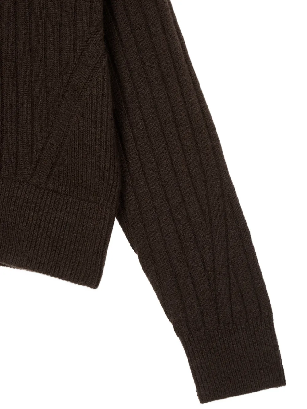 TOMBOY ribbed-knit zip-up cardigan Bruin